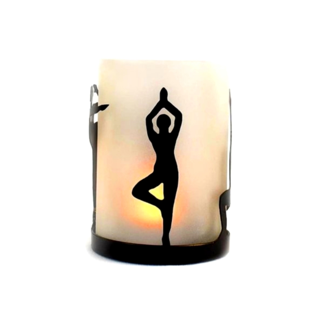 Yoga Tealight Candle Holder | Metal Candlestick | Art | Table Decor | Tr… - Picture 2 of 4